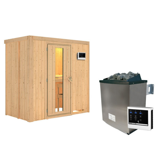 Sauna traditionnel VARIADO - poêle avec contrôle externe sans couronne - KARIBU