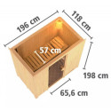 Sauna traditionnel VARIADO avec poêle Easy Bio 9000W sans couronne - KARIBU