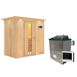 Sauna traditionnel VARIADO avec poêle 9000W ctrl externe avec couronne - KARIBU