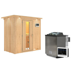 Sauna traditionnel VARIADO avec poêle Easy Bio 9000W avec couronne - KARIBU