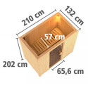 Sauna traditionnel VARIADO avec poêle Easy Bio 9000W avec couronne - KARIBU