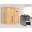 Sauna traditionnel VARIADO avec poêle Easy Bio 9000W avec couronne - KARIBU