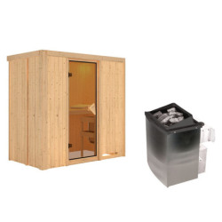 Sauna traditionnel VARIADO avec poêle 9000W ctrl intégré sans couronne - KARIBU