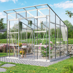 Serre de jardin Playa 7,6m² en aluminium anodisé et vitrage combiné - Vitavia
