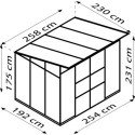 Serre de jardin Playa 5,9m² en aluminium noir et polycarbonate 6mm - Vitavia