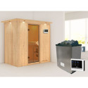 Sauna traditionnel VARIADO avec poêle 9000W ctrl externe et couronne - KARIBU
