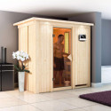 Sauna traditionnel VARIADO avec poêle Easy Bio 9000W et couronne - KARIBU	