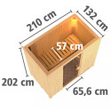 Sauna traditionnel VARIADO avec poêle Easy Bio 9000W et couronne - KARIBU	