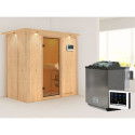 Sauna traditionnel VARIADO avec poêle Easy Bio 9000W et couronne - KARIBU	