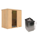 Sauna traditionnel VARIADO avec poêle 9000W ctrl intégré sans couronne - KARIBU