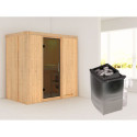 Sauna traditionnel VARIADO avec poêle 9000W ctrl intégré sans couronne - KARIBU