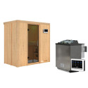 Sauna traditionnel VARIADO avec poêle Easy Bio 9000W sans couronne - KARIBU