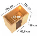 Sauna traditionnel VARIADO avec poêle Easy Bio 9000W sans couronne - KARIBU