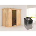 Sauna traditionnel VARIADO avec poêle 9000W ctrl intégré et couronne - KARIBU