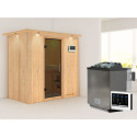 Sauna traditionnel VARIADO avec poêle Easy Bio 9000W et couronne - KARIBU
