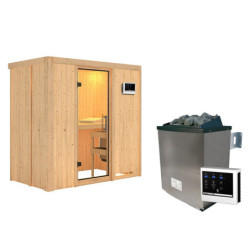 Sauna traditionnel VARIADO - poêle 9000W ctrl externe sans couronne - KARIBU
