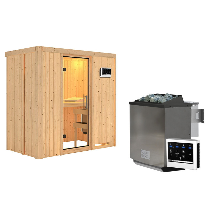 Sauna traditionnel VARIADO - poêle Easy Bio 9000W sans couronne - KARIBU
