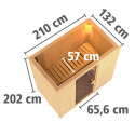 Sauna traditionnel VARIADO - poêle 9000W ctrl intégré et couronne - KARIBU