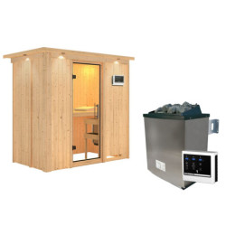 Sauna traditionnel VARIADO - poêle 9000W ctrl externe et couronne - KARIBU