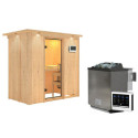 Sauna traditionnel VARIADO - poêle Easy Bio 9000W et couronne - KARIBU
