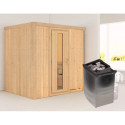 Sauna traditionnel BODIN - poêle 9000W ctrl intégré sans couronne -KARIBU