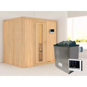 Sauna traditionnel BODIN - poêle 9000W ctrl externe sans couronne - KARIBU