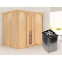 Sauna traditionnel BODIN - poêle 9000W ctrl intégré et couronne - KARIBU