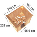 Sauna traditionnel BODIN - poêle 9000W ctrl externe et couronne - KARIBU