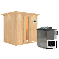 Sauna traditionnel BODIN - poêle Easy Bio 9000W et couronne - KARIBU