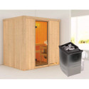 Sauna traditionnel BODIN - poêle 9000W ctrl intégré sans couronne - KARIBU	