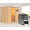 Sauna traditionnel BODIN - poêle Easy Bio 9000W sans couronne - KARIBU