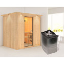 Sauna traditionnel BODIN - poêle 9000W ctrl intégré et couronne - KARIBU