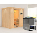 Sauna traditionnel BODIN - avec poêle Easy Bio 9000W et couronne - KARIBU