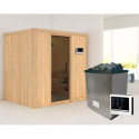Sauna traditionnel BODIN - poêle 9000W ctrl externe sans couronne - KARIBU