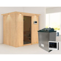 Sauna traditionnel BODIN - poêle 9000W ctrl externe et couronne - KARIBU
