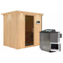 Sauna traditionnel BODIN - poêle Easy Bio 9000W et couronne - KARIBU