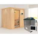 Sauna traditionnel BODIN - poêle 9000W ctrl externe et couronne - KARIBU