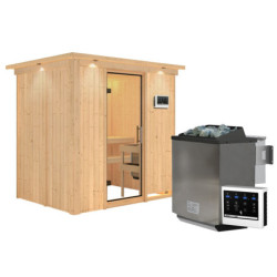 Sauna traditionnel BODIN - poêle Easy Bio 9000W et couronne - KARIBU