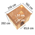 Sauna traditionnel BODIN - poêle Easy Bio 9000W et couronne - KARIBU