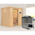 Sauna traditionnel BODIN - poêle Easy Bio 9000W et couronne - KARIBU