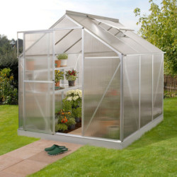 Serre Triton 3,8m² en aluminium et panneaux de polycarbonate 4mm - Vitavia