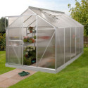 Serre Triton 6,2m² en aluminium et panneaux de polycarbonate 4mm - Vitavia