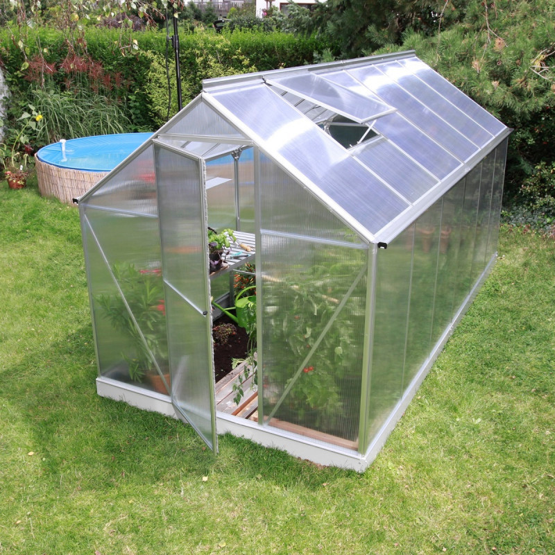 Serre Triton 7,5m² en aluminium et panneaux de polycarbonate 4mm - Vitavia