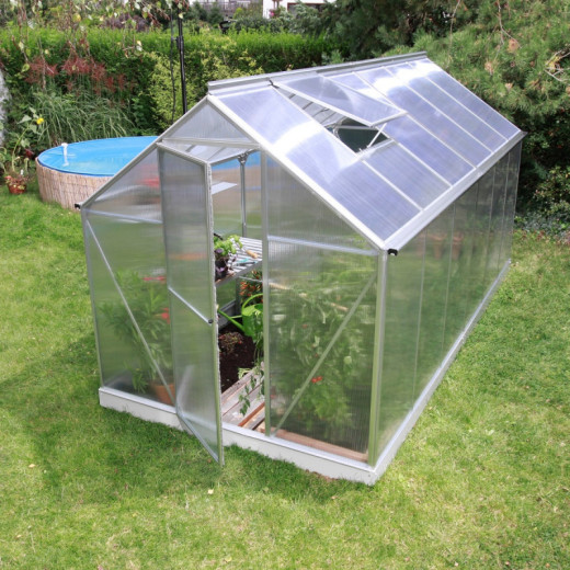 Serre Triton 7,5m² en aluminium et panneaux de polycarbonate 4mm - Vitavia