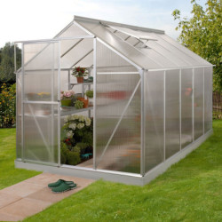 Serre Triton 6,2m² en aluminium et panneaux de polycarbonate 6mm - Vitavia