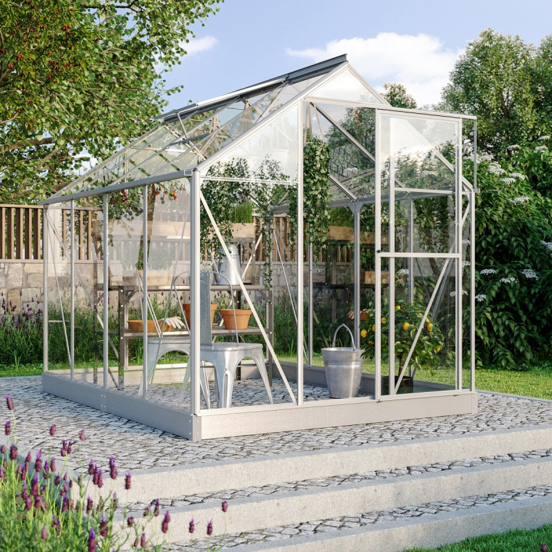 Serre Triton 5m² en aluminium et panneaux de verre de sécurité de 3mm - Vitavia